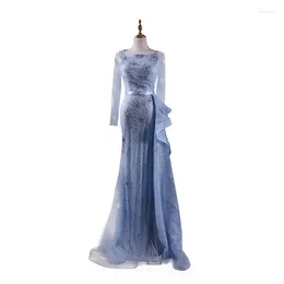 Party Dresses Customised Elegant Dress Heavy Rhinestone Made Host Skirt For Annual Meeting Model Walk Show Performance Evening Gown FF41