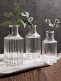 Vases 1pc Glass Flower Vase Modern Clear For Boho Home Decorations Living Room Bedroom Study Mother's Day Gift