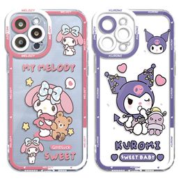 Melody TeddyBear Kuromi Baku Transparent Case for Samsung A22 A53 A32 A10s A03 A52s A71 A42 A31 A52s A13 A20s A03s Soft Cover