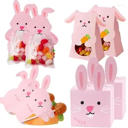 Gift Wrap Easter Decoration 2024 Cute Candy Boxes Kids Favours Gifts Packaging Treat Bag For Happy Party Decor Supplies