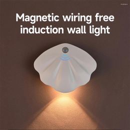 Wall Lamp 1pc Magnetic Doorplate Smart LED Charging Human Body Induction Free Wiring Indoor USB Powered