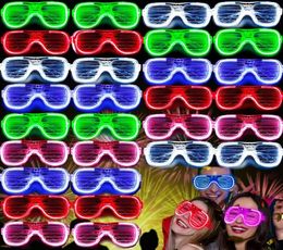 Other Festive Party Supplies Max Fun Led Light Up Glasses Toys Plastic Shutter Shades Flashing Glow In The Dark Sticks Sunglasses 3417568