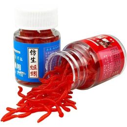Red Worm Soft Silicone Fishing Lure, Earthworm Ice, Artificial Bait, Fishy, Shrimp, Additive, Fishing Accessories, 20 Pcs, 100Pc