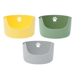 Open Top Pet Litter Tray Portable High Sides Cat Litter Basin Cat Litter Box