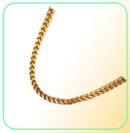 Fashion Men Stainless Steel Chains Double Layer Link Chain Necklace High Polished Punk Style 18K Gold Plated Necklaces For Men3986210