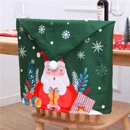 Chair Covers Year Cover Christmas Decorations For Home 2024 Double Sided Printing Xmas Gifts Ornaments Navidad