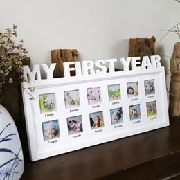 Frames DIY 0-12 Month Baby Pictures Display Po Frame Souvenir Growing Memory Gift