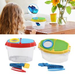 Insect Cage With Magnifier 4.5X Small Animal Magnifier Viewers Insect Trap Box Insect Catcher Cage Kids Science Educational Toy