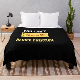 Blankets You Can'T Scare Me I Have Recipe Creation Pom Aesthetic Woven Throw Blanket