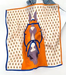 Luxury Print Silk Square Scarf Women Hairband Foulard Neck Scarves Small Wraps Lady Design Neck Tie Handkerchief4265935