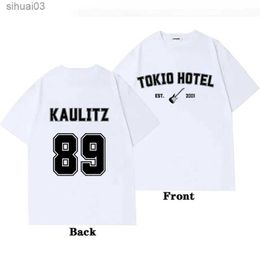 T-shirt femminile rock band tokio hotel kaulitz gusta grafica maglietta maga
