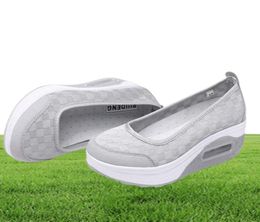 sual Tenis Shoes Shape Ups thick low heel Woman nurse Fitness Shoes Wedge Swing Shoes moccasins ps size 40 41 426456098