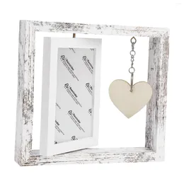 Frames With Warm Heart Pendant Love Picture Frame Rustic Couple Rotating Floating