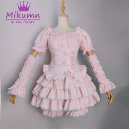 Mikumn Style Harajuku Y2k Cute Pink Plush Blouses Japanese Women Fleece Warm Shirts Lolita Sweet Lace Ruffles Kawaii Tops 240327