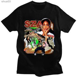 Women's T-Shirt Rapper SZA CTRL X SOS Album Print T-Shirt Plus Size Retro Punk Universal Oversized Hip Hop Harajuku Cotton StreetwearL2403