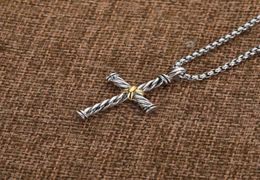 Cross Chain Women Hip ed Hop Chains Men Pendant Diamond X Necklaces Fashion Line Retro Necklace86893222670180