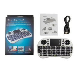 Portable Remote Controls keyboard Mini i8 Wireless with Touchpad for PC Pad Google Andriod TV Box5535522