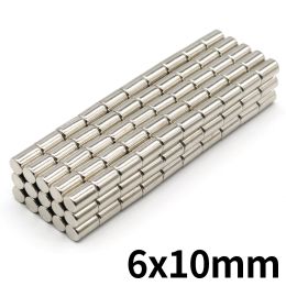 2/5/10/20/50/100Pcs Small Round Magnet 6x10 Neodymium Magnet N35 6mm x 10mm Permanent NdFeB Super Strong Powerful Magnets imans