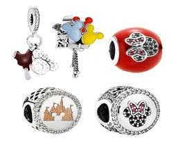 925 Sterling Silver Bead Mouse Charm Sparkling CZ Fashion Fit Original Chain Bracelet Charms Jewelry DIY Making3890329