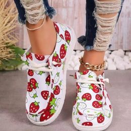 Casual Shoes Women Canvas Fashion Lace Up Tie Dye Flat Sneakers Female Outdoor Walking Sport Light Running