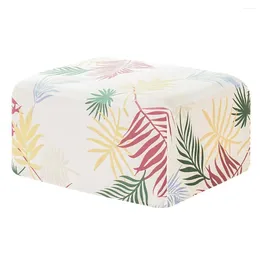 Chair Covers Printed Ottoman Cover Stretch Storage Slipcover Sofa Footstool Footrest