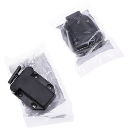 2pcs Self-locking Door Catch Door Drawer Cabinet Catch Push To Open Device for Furniture Cabinet Cupboard (Black) Latch