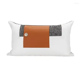 Pillow Cover Cotton Decoration Pillows For Sofa Living Room Car Housse De Coussin 30 50 Brown Leather Nordic Home Decor