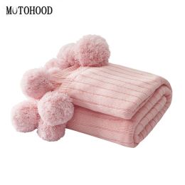 Bags Motohood Baby Blanket Knitted 100% Cotton Blankets Soft Stroller Wrap Infant Ball Swaddle Kids Bedding Stuff for Monthly Toddler