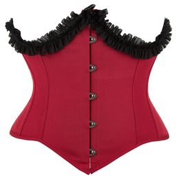 Underbust Corset Belt Vintage Lace Floral Corsets Sexys for Women Belt Waist Trainer Burlesque Medieval Cosplay Korset Plus Size