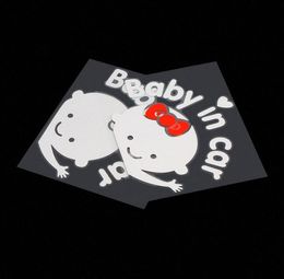 3D Cartoon Car Stickers Reflective Vinyl Styling Baby In Car Warming Car Sticker Baby on Board On Rear Windshield 8bqi8298716