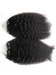 200g Coarse yaki Loop Micro Ring Hair 1gs 100gpack 100 Human Hair Kinky Straight Micro Bead Links Remy Hair Extensions 180394014970