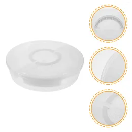 Dinnerware Sets Tortilla Storage Container Plastic Round Transparent Portable Pie Pizza Slice Box Candy Dish With Lid