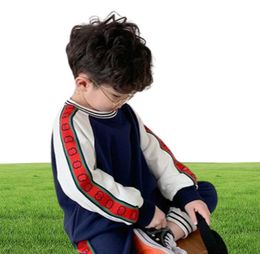 Spring Autumn Designer Boys Clothing Set Sweatshirt Tops Pants Suit Brand Cotton Hoodies Kids Girl Clothes Set Tracksuits4659720