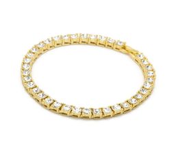 Noter Luxury Cubic Zirconia Tennis Bracelet Charms Gold Silver Color Hip Hop Braclet For Mens Women Rock Jewelry Pulsera8155270