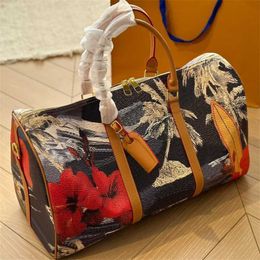 HOT Designer Duffle Bag L-letter Outdoor Travel Bag Women Shoulder Luxurys Handbag Fashion Classic Large Capacity Luggage Pouch 45cm