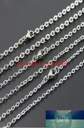 100pcs/lot 1.5/2/mm Wide Wholesale In Bulk Silver Tone Stainless Steel Welding Strong Thin Chain Men's Diy Necklace J1907119565925