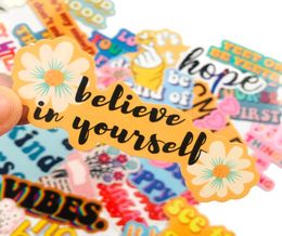 Pack of 40Pcs Whole Inspirational English Phrases Stickers Waterproof Sticker For Luggage Laptop Skateboard Notebook Water Bot9707746