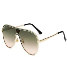 designer brand classic pilot sunglasses fashion women sun glasses UV400 gold frame green mirror lens with box9616246