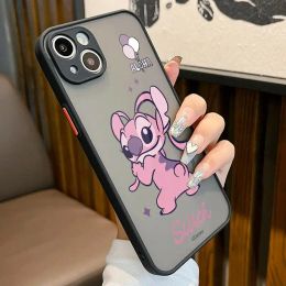 Love Stitch Phone Case for Apple iPhone 15 Pro Max 13 14 Plus 12 Mini 11 Pro XR 8 SE 7 6S XS MAX Matte Cover