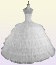 White New 6 Hoops Petticoats for Wedding Dress Plus Size y Quinceanera Gowns Supplies Underskirt Crinoline Pettycoat Hoop Skirt1843942