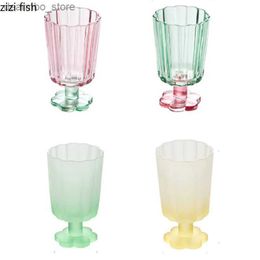 Wine Glasses Flower-shaped Water Cup Hih Foot lass Cups Ice Cream Cups Red Wine lasses oblet Drink Cups Juice Cup Drinkware Mus Teacup L49