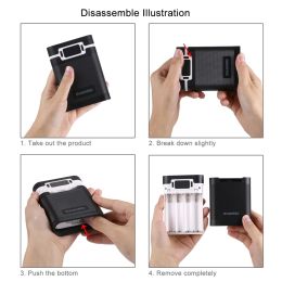 HAWEEL DIY 4x 18650 Battery (Not Included) 10000mAh Dual-way QC Charger Power Bank Shell Box with 2x USB Output & Display