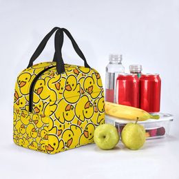 Yellow Classic Rubber Duck Gothic Lunch Bag Women Warm Cooler Insulated Lunch Boxes for Student School lunchbag