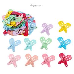 Korean new childrens hairpin set 3cm baking paint mixed Colour BB clip 50 boxed candy bangs