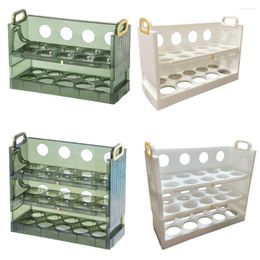 Storage Bottles Folding Overturned Egg Box Refrigerator Special Food-Grade PET PP Coutertop Kitchen