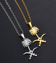 Pendant Necklaces Anniyo S Arabia National Emblem Symbol Necklace Kingdom Of Charm Jewelry Women Girls #2689211403603