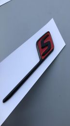 Glossy Black Red Silver S Badge for Mercedes AMG SAMG E63S C63S GLC63S GLE63S Emblem Car Styling Trunk Refitting Sticker4628681