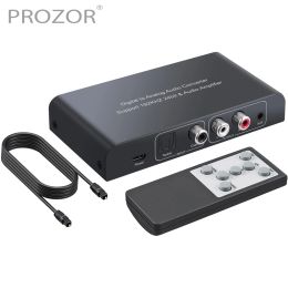 Connectors Prozor 192khz Dac Digital to Analogue Audio Converter with Ir Remote Control Optical Toslink Coaxial to Rca 3.5mm Jack Adapter