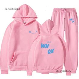 Designer Woman Hoodies Off White Tracksuits Women's Fashion Sports and Leisure Set High Quality Pure Cotton Letter Printed Solid Color Hoodie Set 913