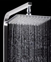 2mm Thin 12 Inch Square Rotatable Bathroom Rainfall Showerhead Super Pressurized Square Top Spray Shower Head Chrome Finish2983242